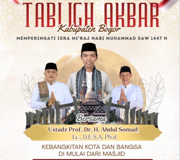 UAS Hadir di Bogor, Peringatan Hari Isra Mi’raj atas Undangan dari Pemkab Bogor