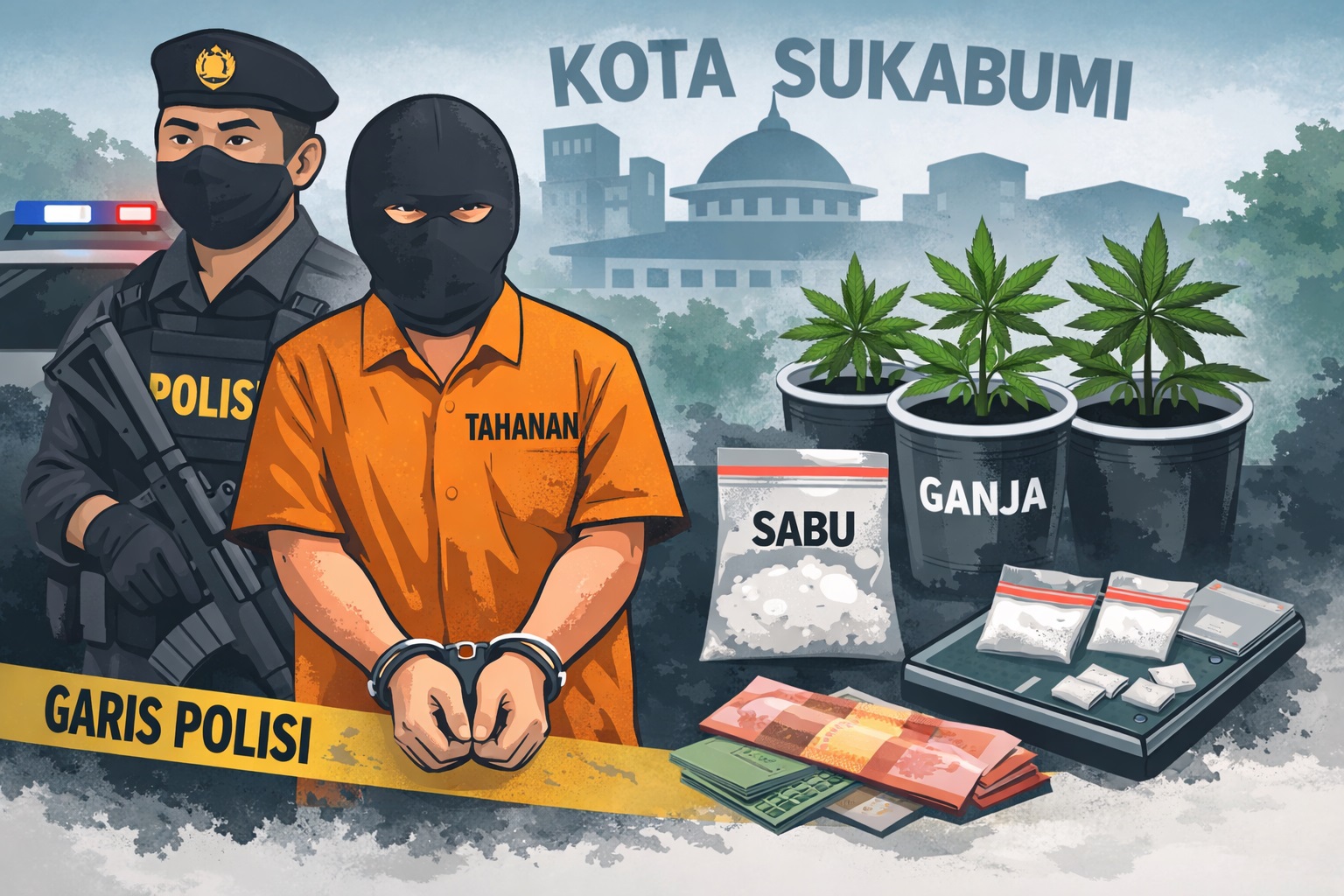 Kasus Peredaran Narkoba di Sukabumi Kembali Mengguncang: Oknum Pegawai SPPG Terlibat